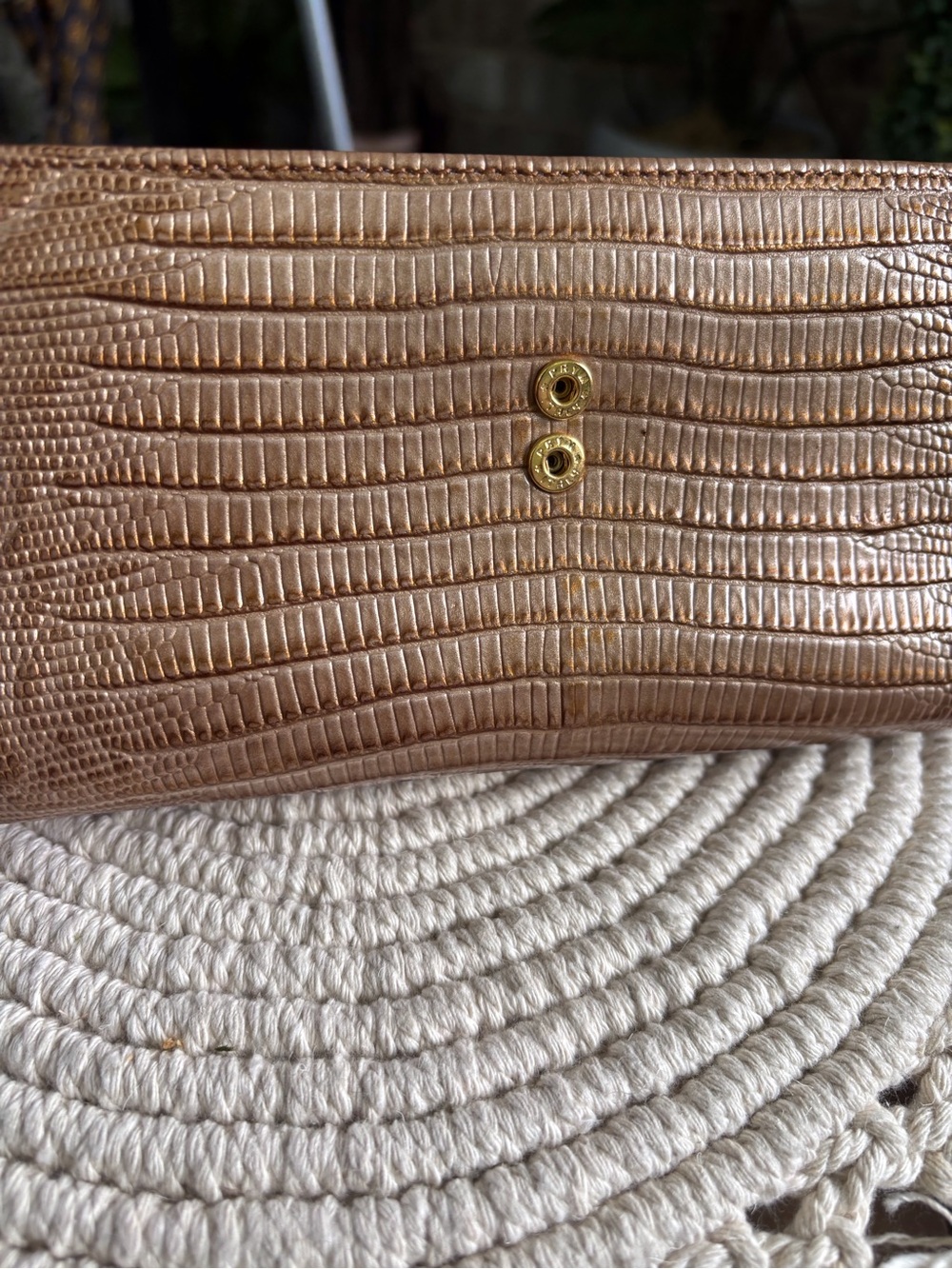 Brahmin Croc and Reptile Embossed Leather Soft Wallet in Summer Tortoise - Picture 6 of 9